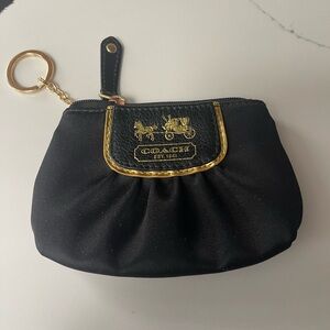 Coach Black Pouch with Gold Trim